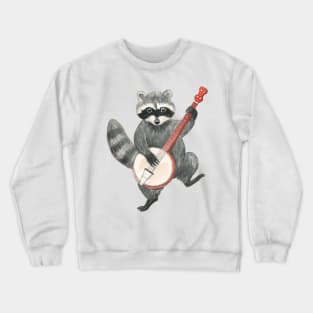 Banjo playing raccoon Crewneck Sweatshirt